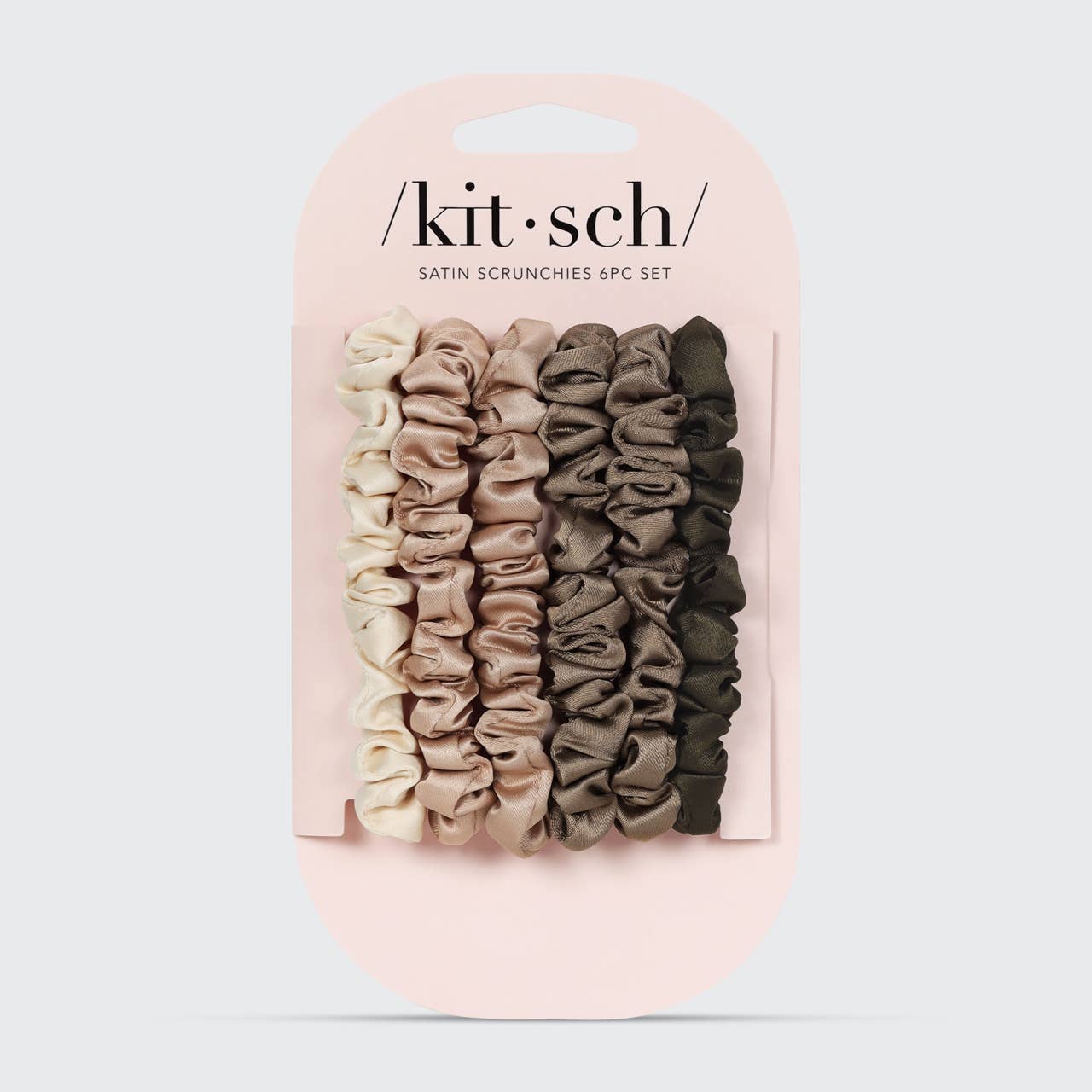 Ultra Petite Satin Scrunchies (6pc) - Eucalyptus