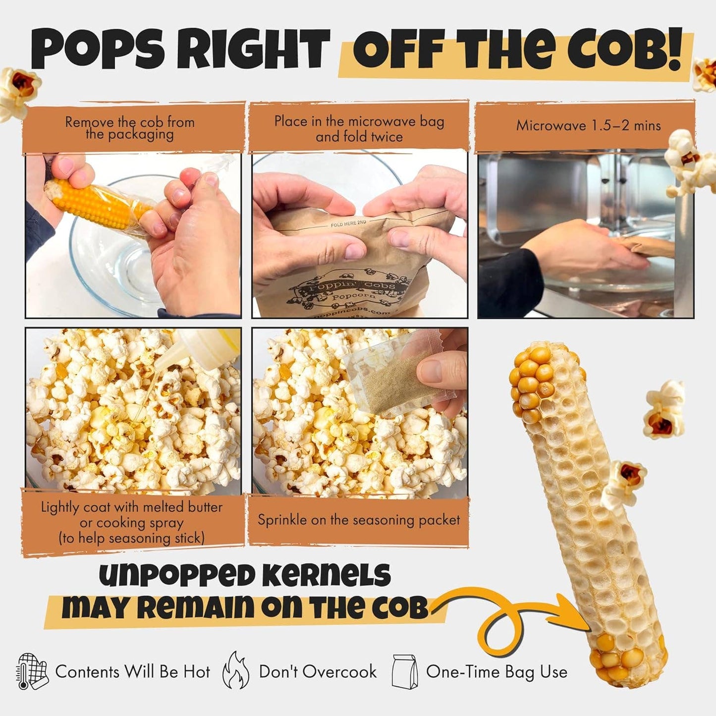 Popcorn on the Cob with Salted Carmel Seasoning