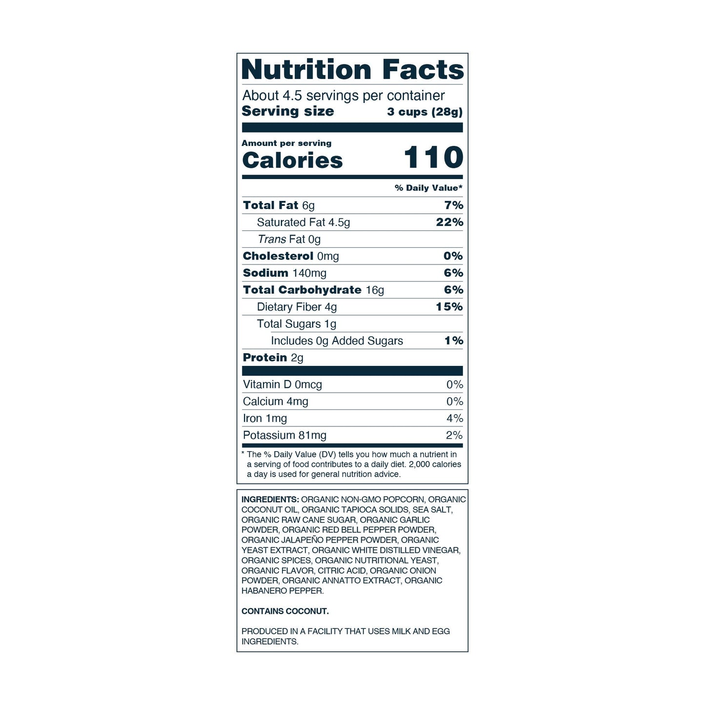 Organic Popcorn, Fiery Hot 4.6 oz