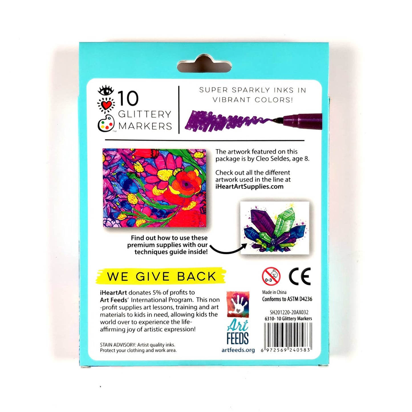 10 Glittery Markers - IHeartArt