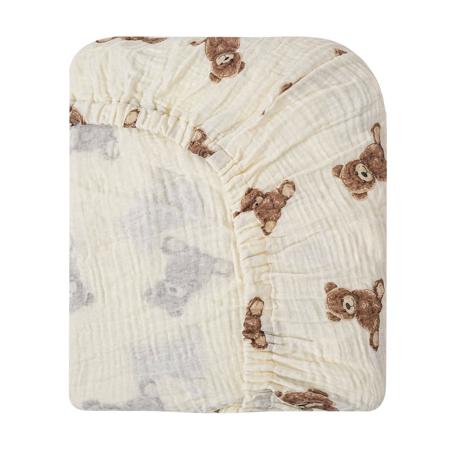 Cotton Crib Fitted Sheet – Teddy Bear