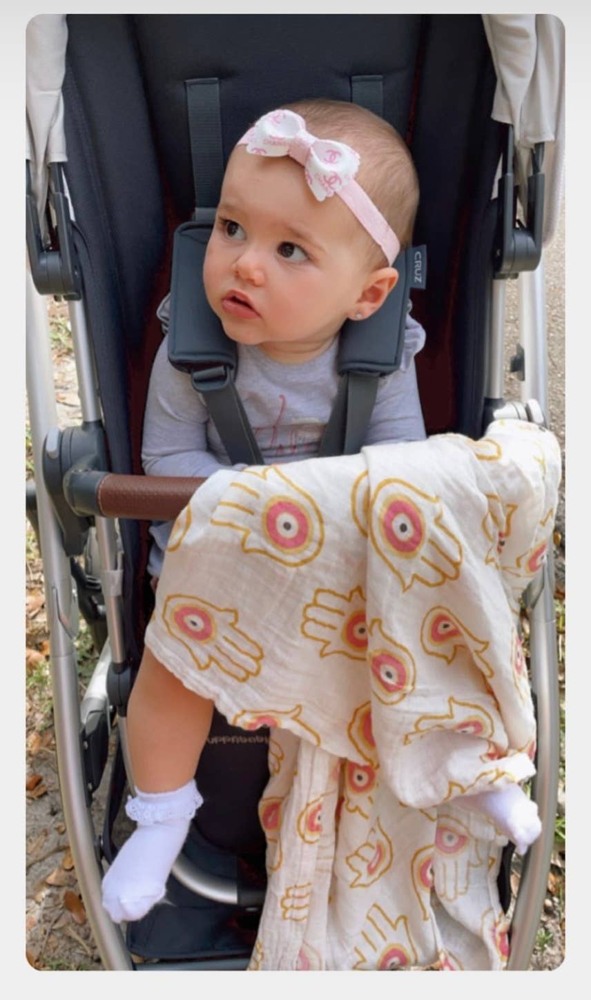 Hamsa Swaddle Blanket - Evil Eye
