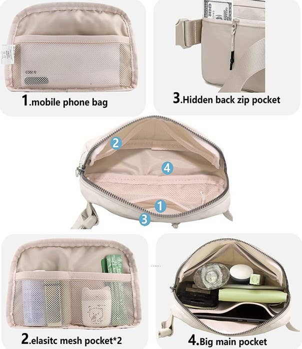Cross Body Belt Bag - Taupe