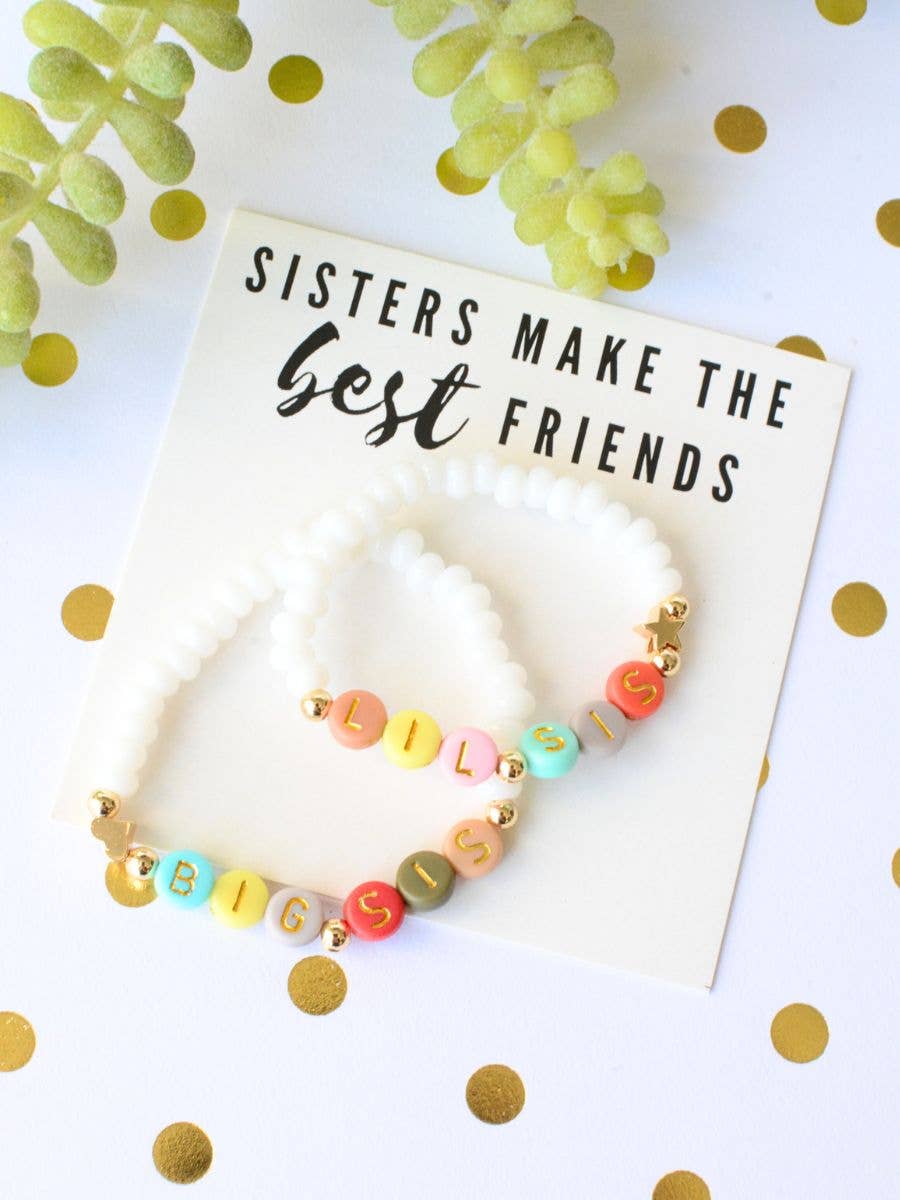 Big sis Lil sis best friends bracelet set - Birthday