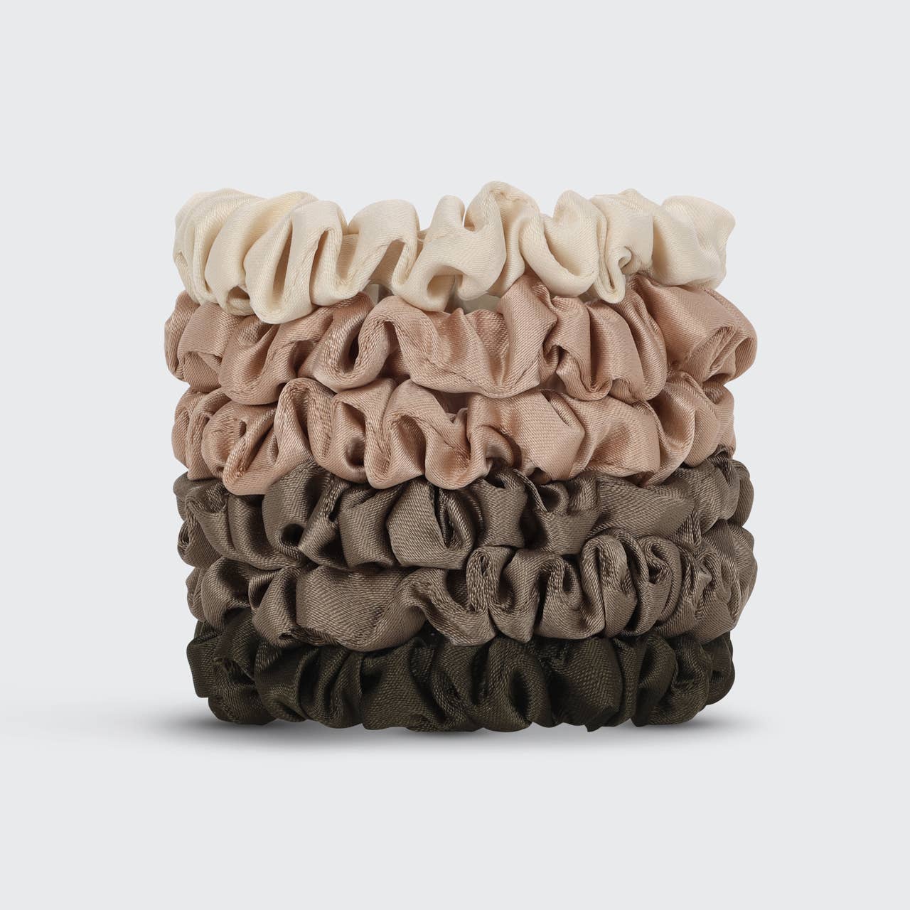 Ultra Petite Satin Scrunchies (6pc) - Eucalyptus