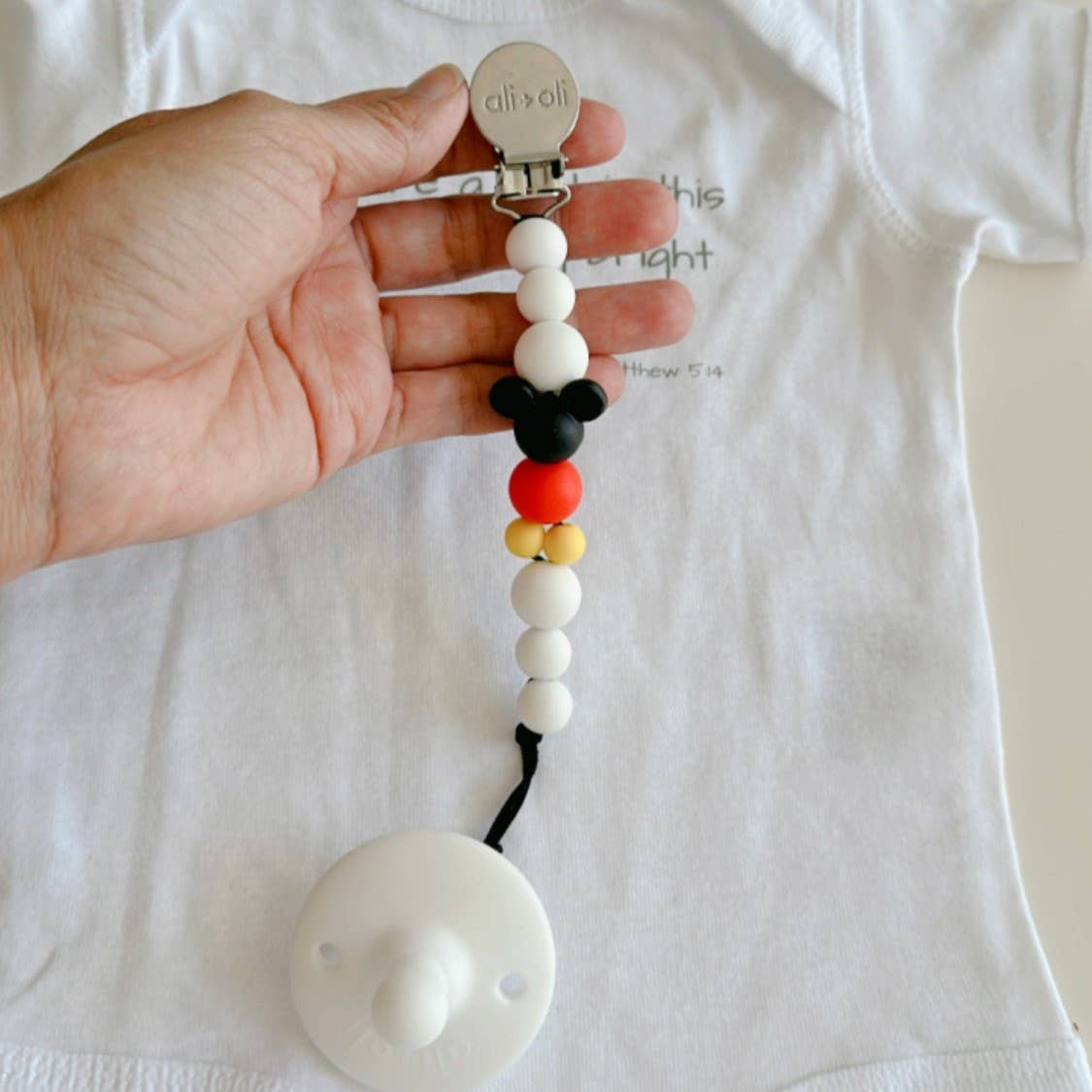 Silicone Pacifier Clip - Mouse