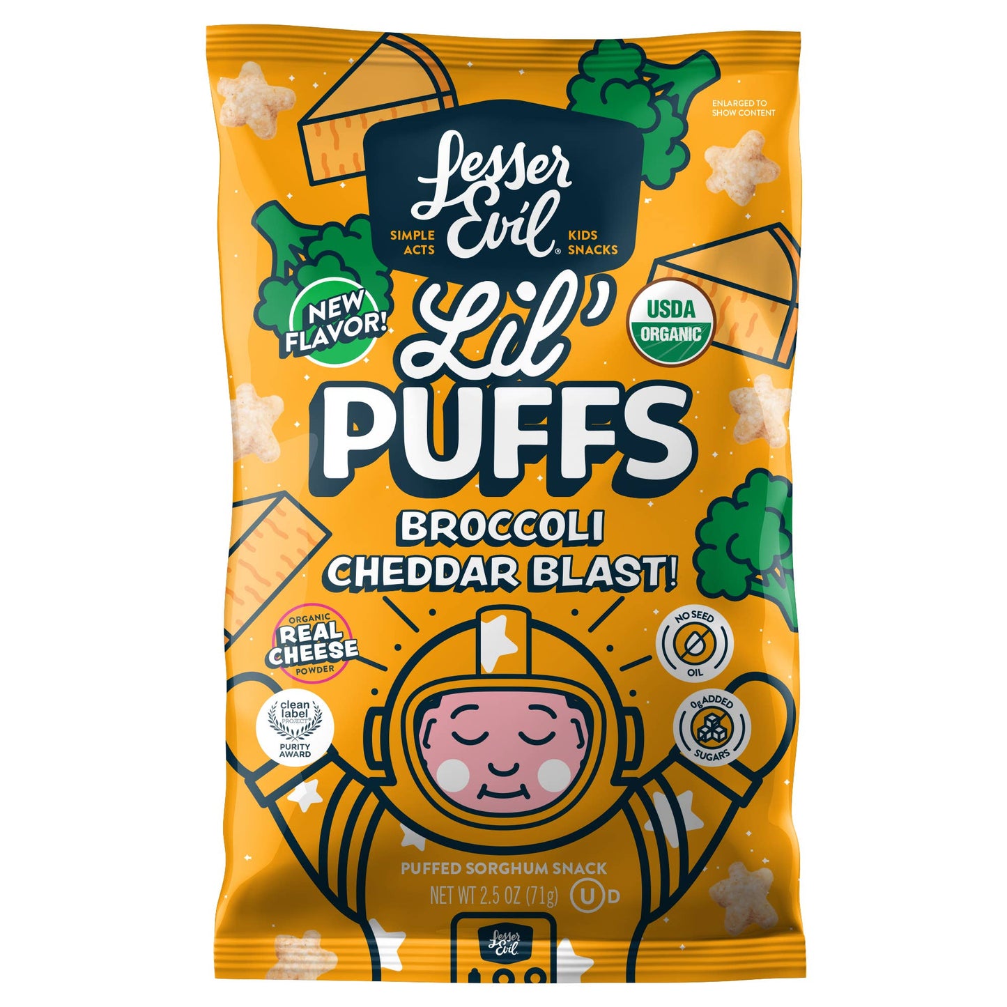 Lil' Puffs Broccoli Cheddar Blast, 2.5oz