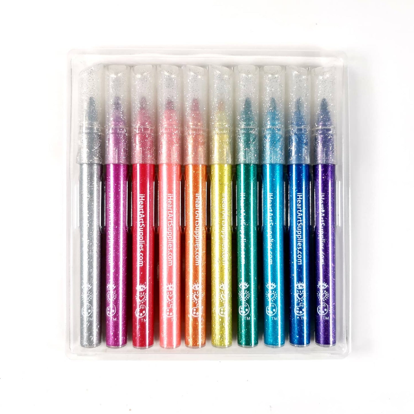 10 Glittery Markers - IHeartArt