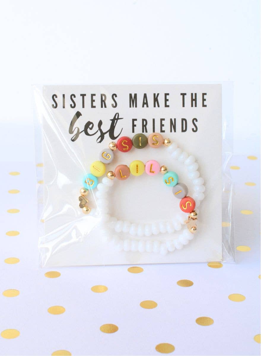 Big sis Lil sis best friends bracelet set - Birthday