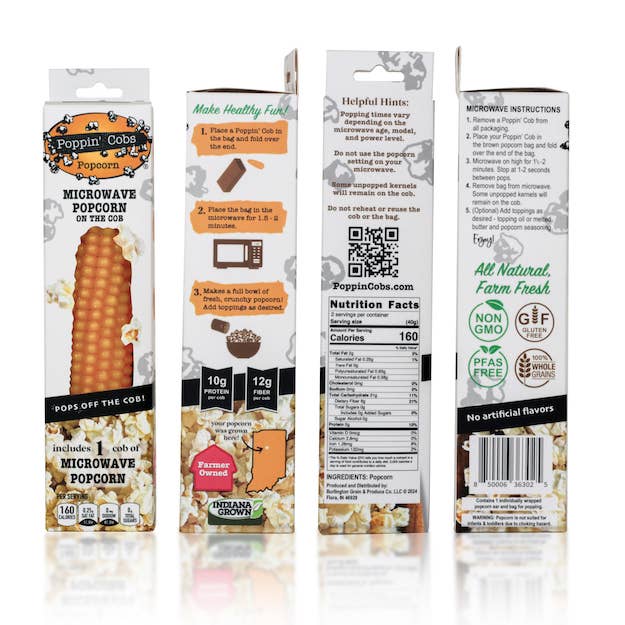 Popcorn on the Cob - Single Pack in a 16 pack case
