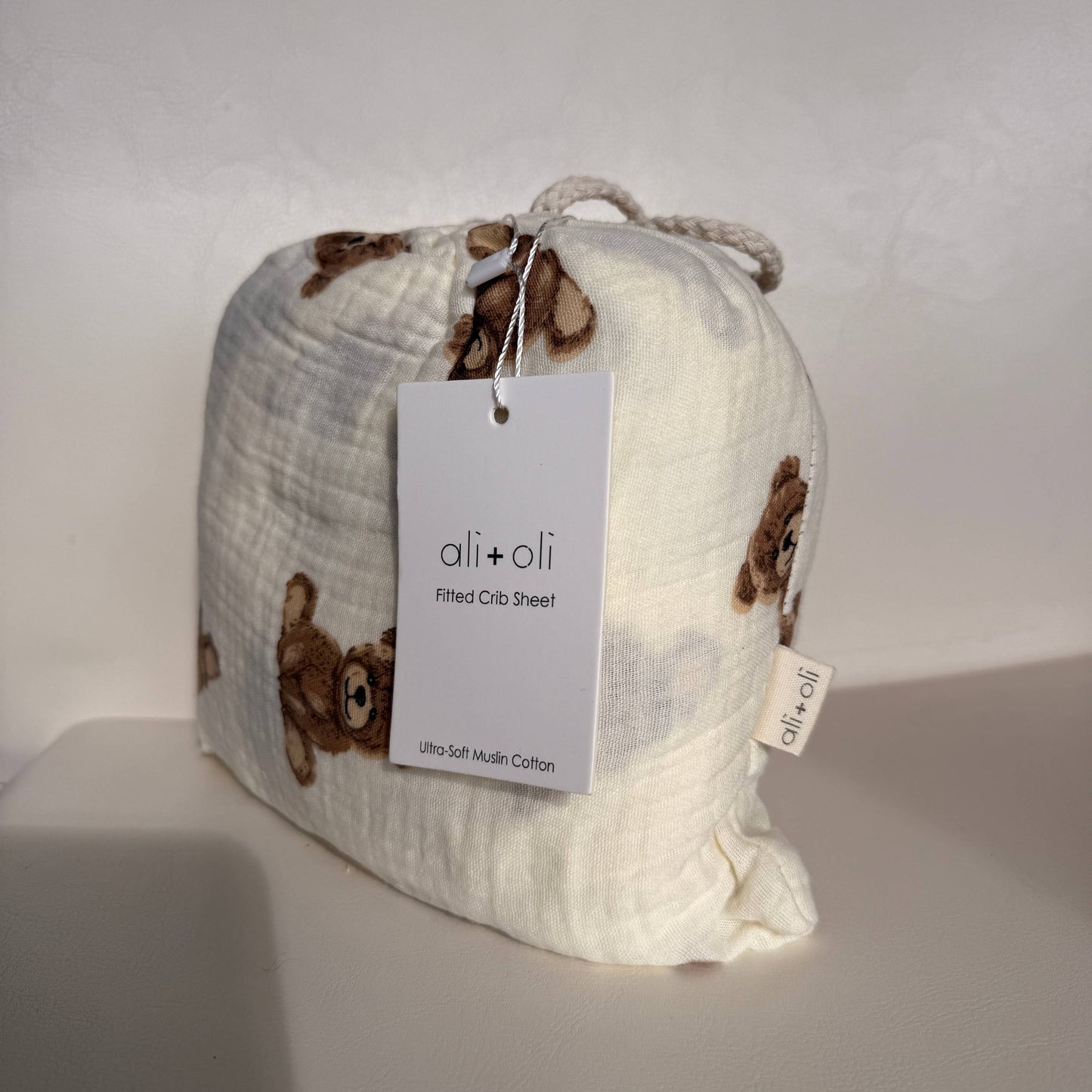 Cotton Crib Fitted Sheet – Teddy Bear