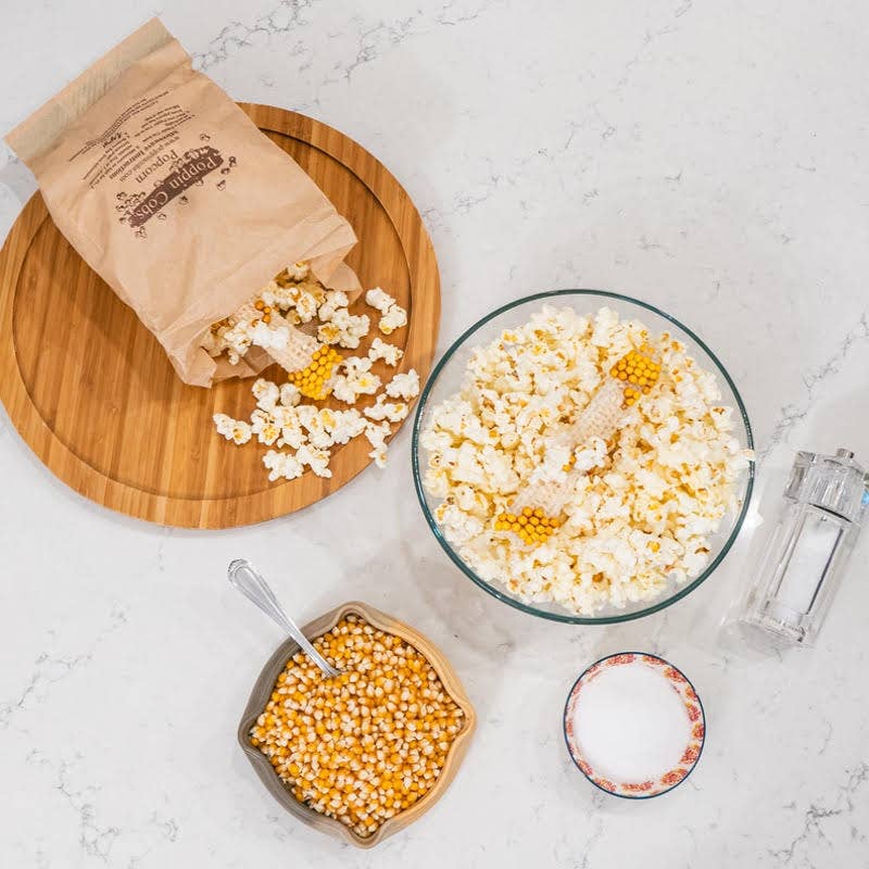 Popcorn on the Cob with Salted Carmel Seasoning
