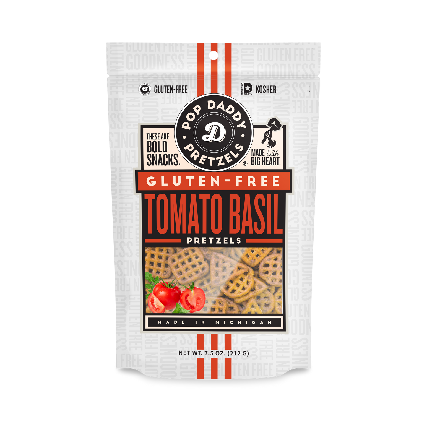Tomato Basil Seasoned Pretzels 7.5 oz - Gluten-Free
