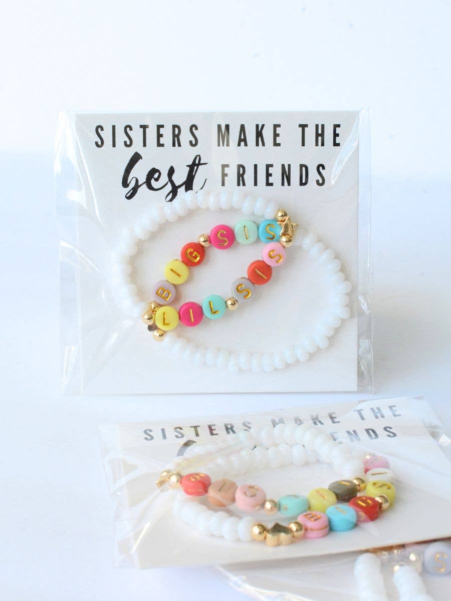 Big sis Lil sis best friends bracelet set - Birthday