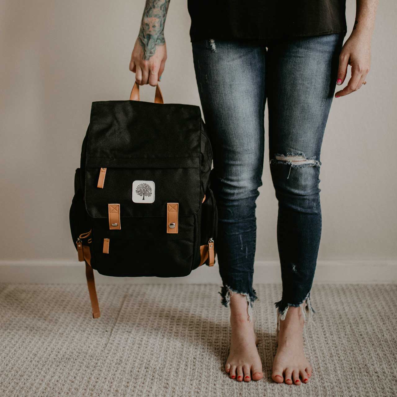 Birch Bag - Diaper Backpack - Black