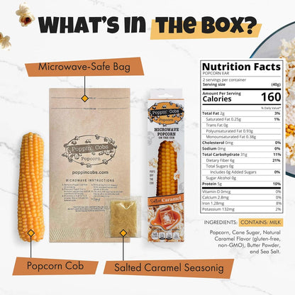 Popcorn on the Cob with Salted Carmel Seasoning 
