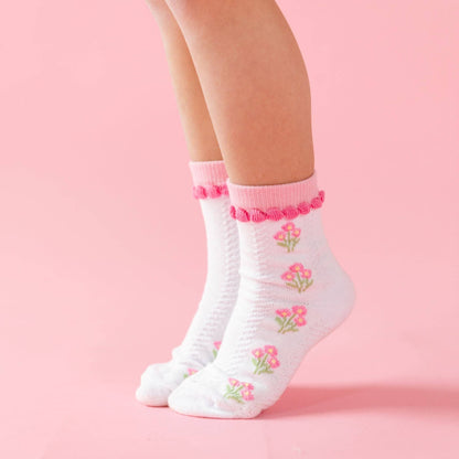 Pink Posey Midi Socks
