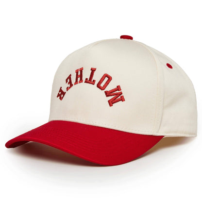 Mother (Upside Down) Hat - Red/Beige