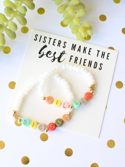 Big sis Lil sis best friends bracelet set - Birthday