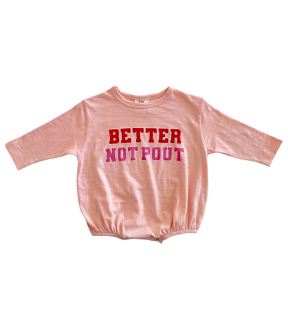 Better Not Pout / Organic Long Sleeve T-Shirt Bubble