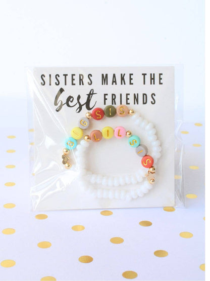 Big sis Lil sis best friends bracelet set - Birthday