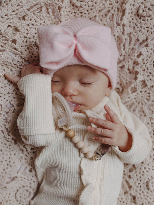 Baby's First Hat - Petal Pink Bow