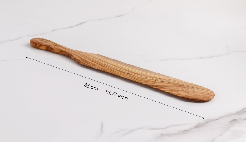 Olive Wood Crepe Spatula – Handmade French Style Tool