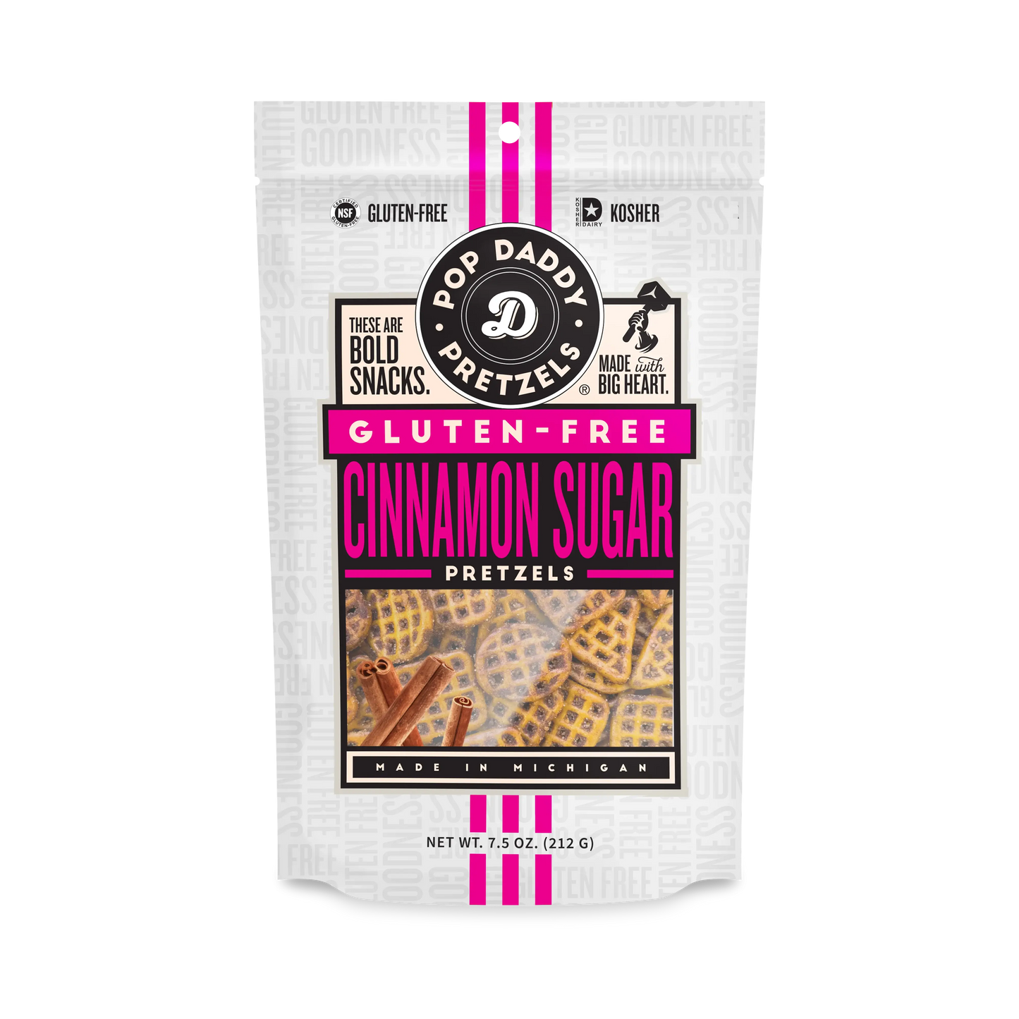 Cinnamon Sugar Seasoned Pretzels 7.5 oz - Gluten-Free