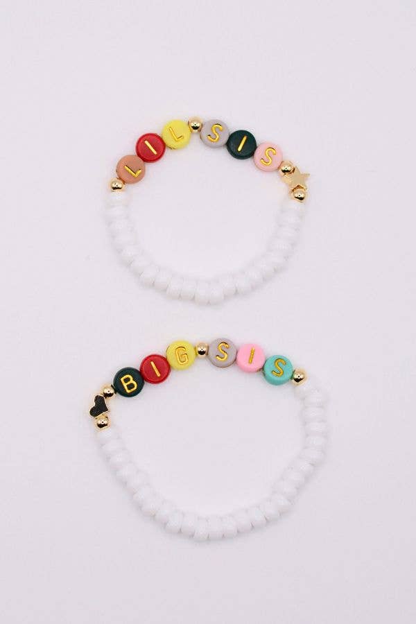 Big sis Lil sis best friends bracelet set - Birthday