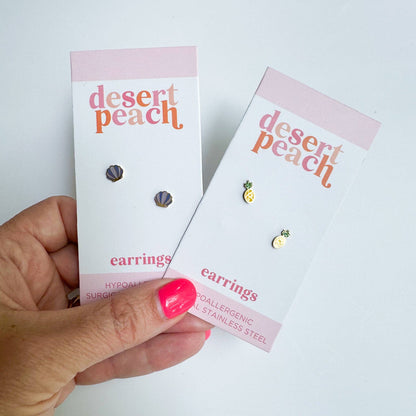 Mermaid Seashell Stud Earrings